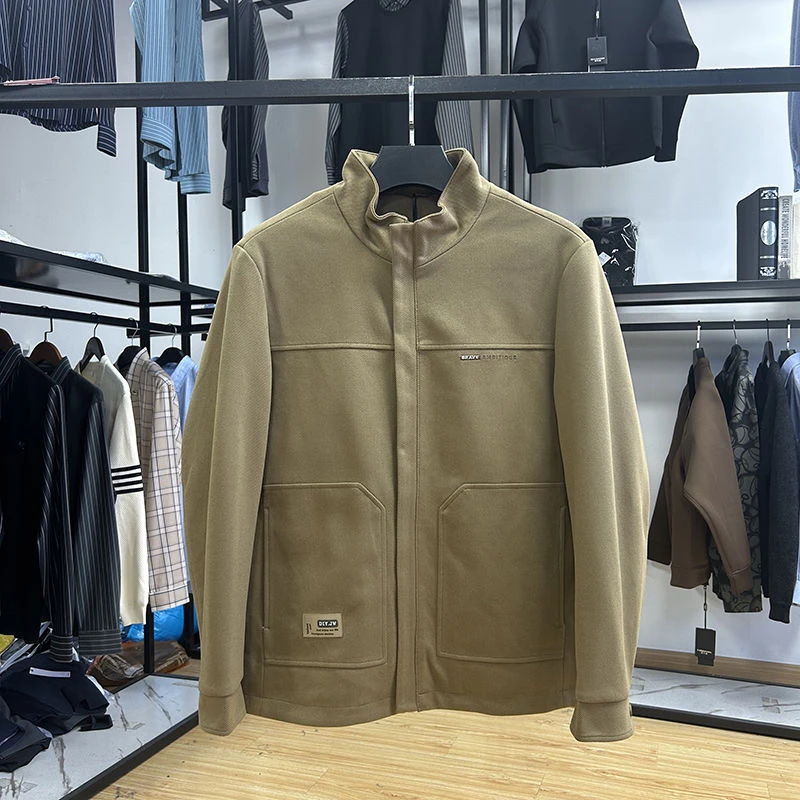 169秋冬男士羊休闲立领夹克外套