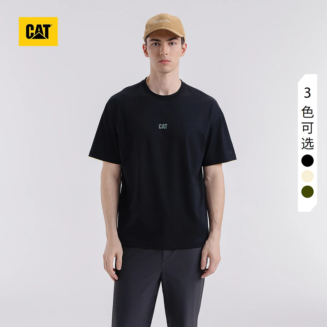CAT卡特25春夏新品男士城市轻户外刺绣圆领短袖T恤CO1TSW17111