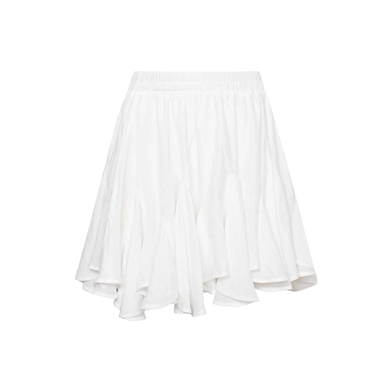 法式灵动复古飘逸叠搭王者超大摆半身裙女（内有安全裤)