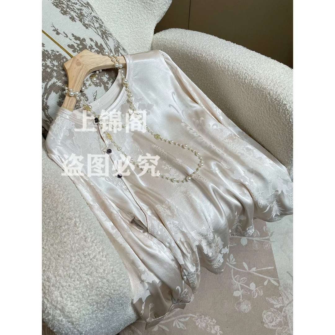 733夏季薄款新中式上衣斜襟圆领中国风显瘦气质休闲百搭女装