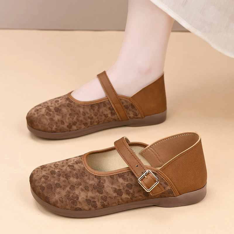 2025新款小单鞋舒适圆头玛丽珍鞋百搭复古软底浅口韩系女鞋平底