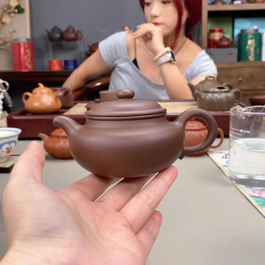 紫砂茶壶紫泥仿古半手160cc