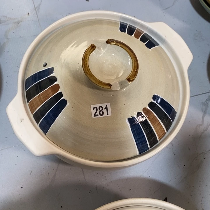 瓷片磁州窑大砂锅可干烧口径30厘米高度11厘米