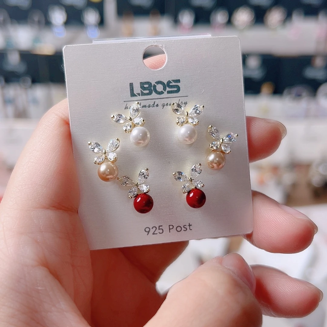 锆石纯铜合金耳环的