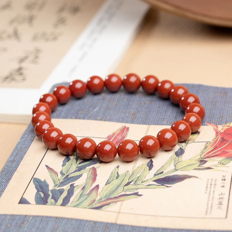 【辞旧迎新】南红8mm单圈手串+赠南红戒指4m