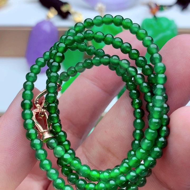 翡翠未镶嵌毛衣链