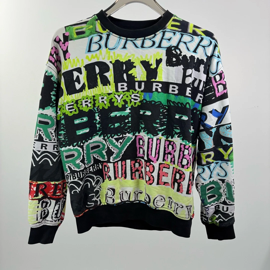 99新 BURBERRY/博柏利 博柏利涂鸦长袖卫衣 XS码 15244