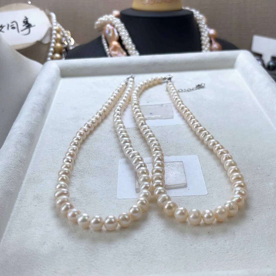 未镶嵌淡水珍珠项链【纯恬】多样性发货