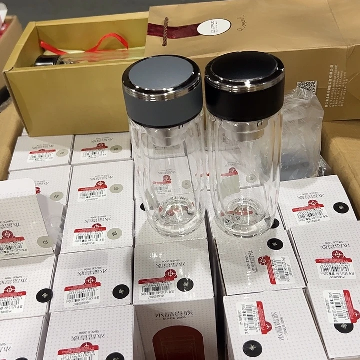 水晶贵族双层玻璃杯311-4颜色随机