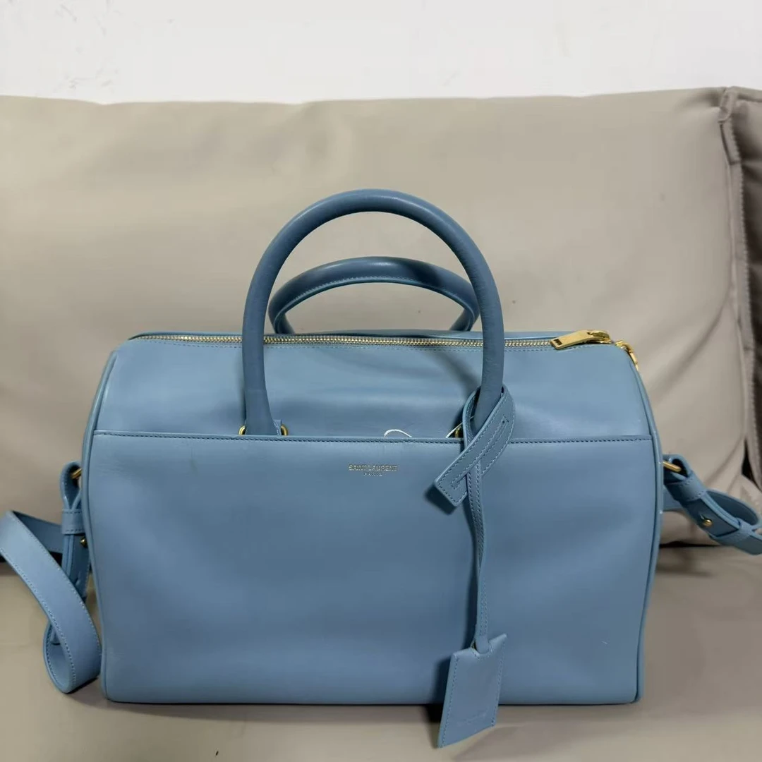 95新 YSL/圣罗兰 【安则专属】蓝色保龄球包