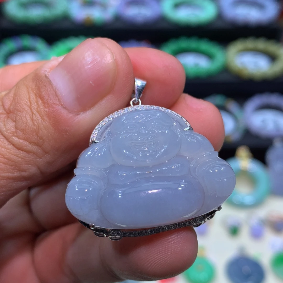 翡翠银S925镶嵌颈饰