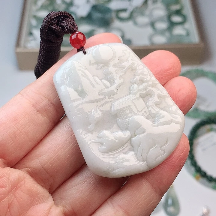 颈饰未镶嵌翡翠山水