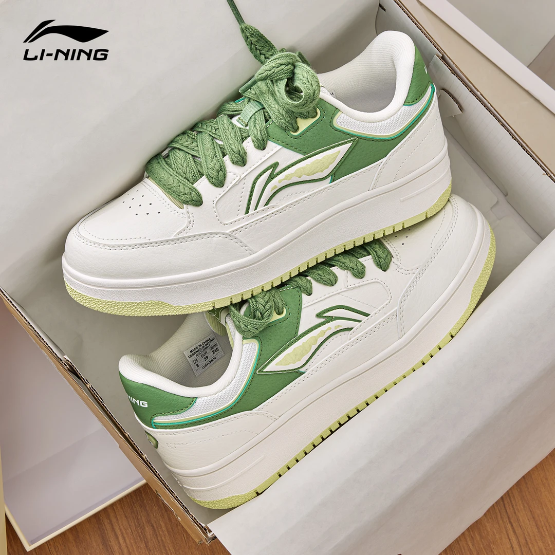 李宁天迹女鞋板鞋2025春季新款低帮运动小众潮鞋百搭硬底休闲鞋子