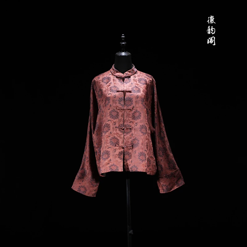 一生一世 | 徽韵阁八宝绕枝莲老织锦中式高定双面穿外套