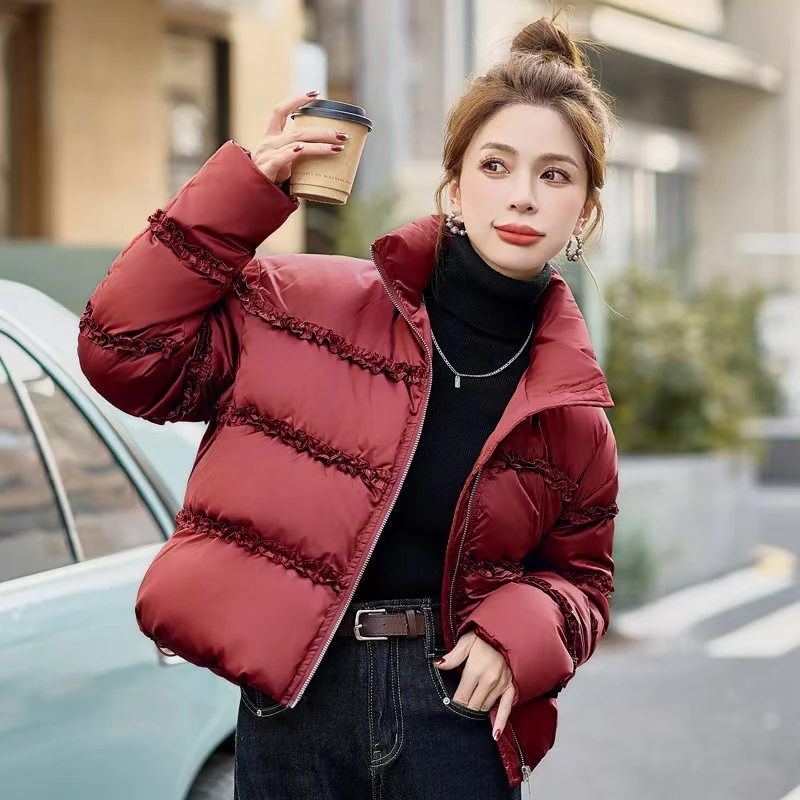 欧洲站同款女短款美拉德外套羽绒服9911款