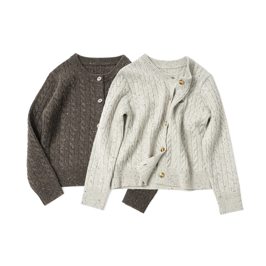 【彩点开衫毛衣】MYBL58133 100%绵羊毛显瘦高级感舒适秋冬新款毛衣