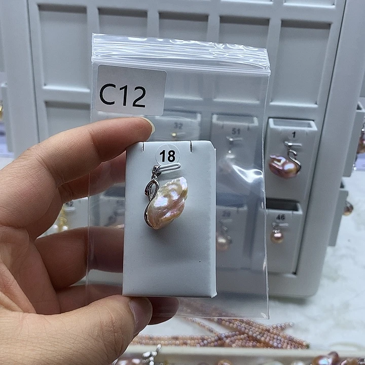 淡水珍珠吊坠(不含链)合金