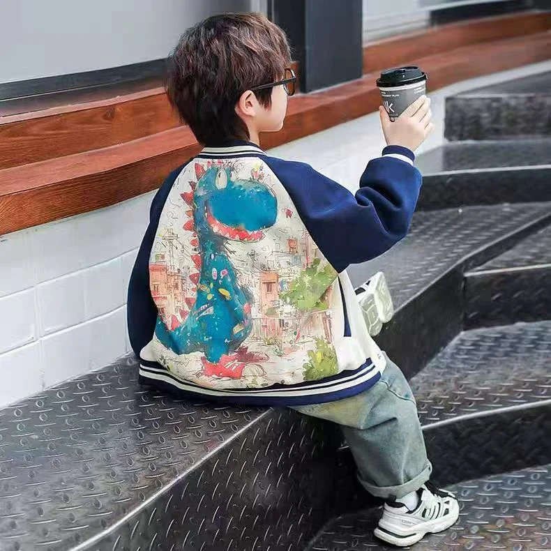 男童春装棒球服男孩外套秋季2025新款儿童痞帅机车上衣宝宝外套潮