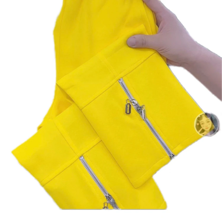 6605款秋季后拉链八分卫裤