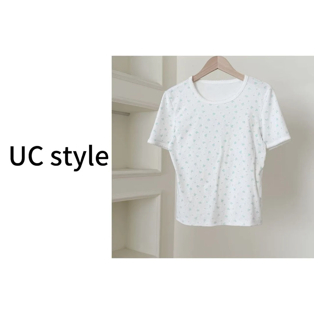 【UCSTYLE】A9496圆领小碎花半袖主播穿S码