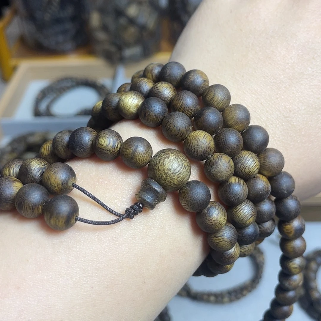 沉香碎屑沉香棋楠沉香老料多圈8mm花香蜜香