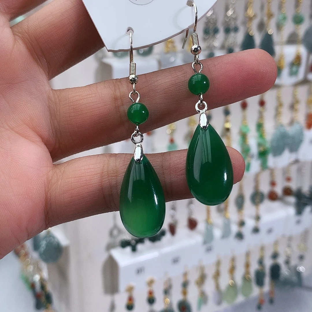 玛瑙/玉髓未镶嵌耳饰72