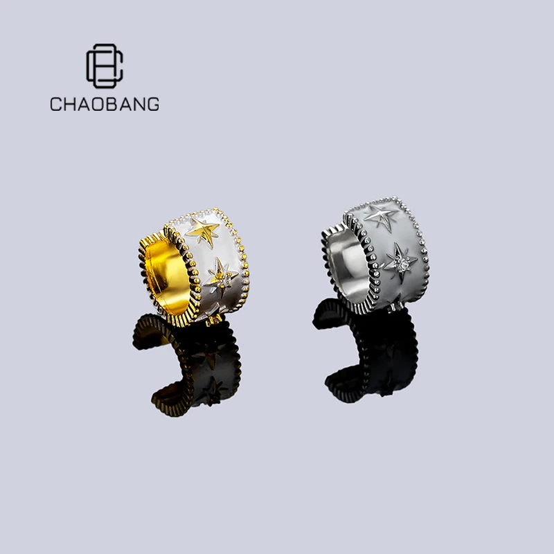 chaobang/潮邦 铜合金耳饰 无耳洞星芒耳骨夹百搭耳饰冷淡风饰品