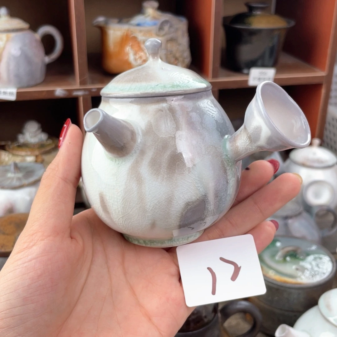 12高白侧把壶一起喝茶