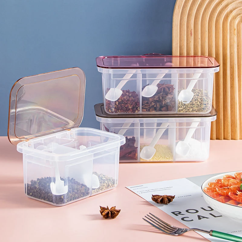 家里厨房新款下厨调味盒上档次家用调料瓶多格调料收纳盒福利品