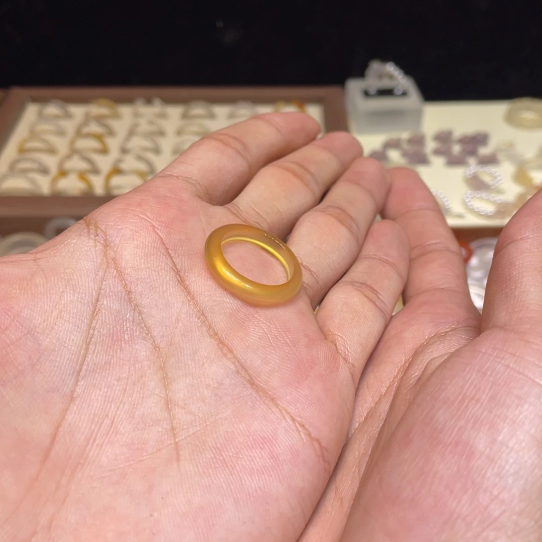 玛瑙/玉髓未镶嵌戒指51号港15