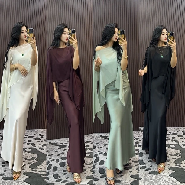 师小姐定制~夏季时尚气质名媛罩衫+吊带裙两件套5518显瘦设计师款