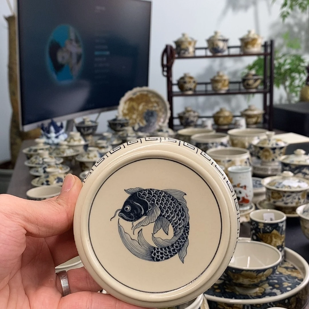 盖碗?****景德镇手工手绘茶具