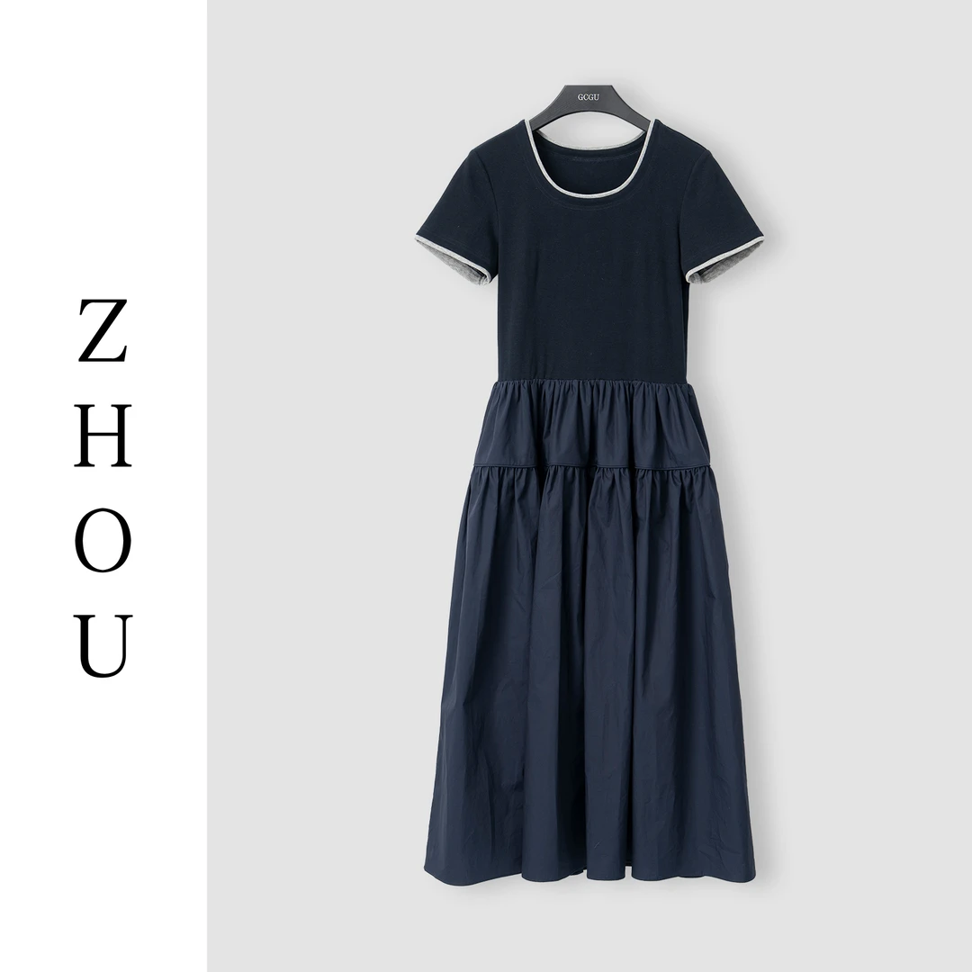 （周哥甄选）藏青色连衣裙-23714