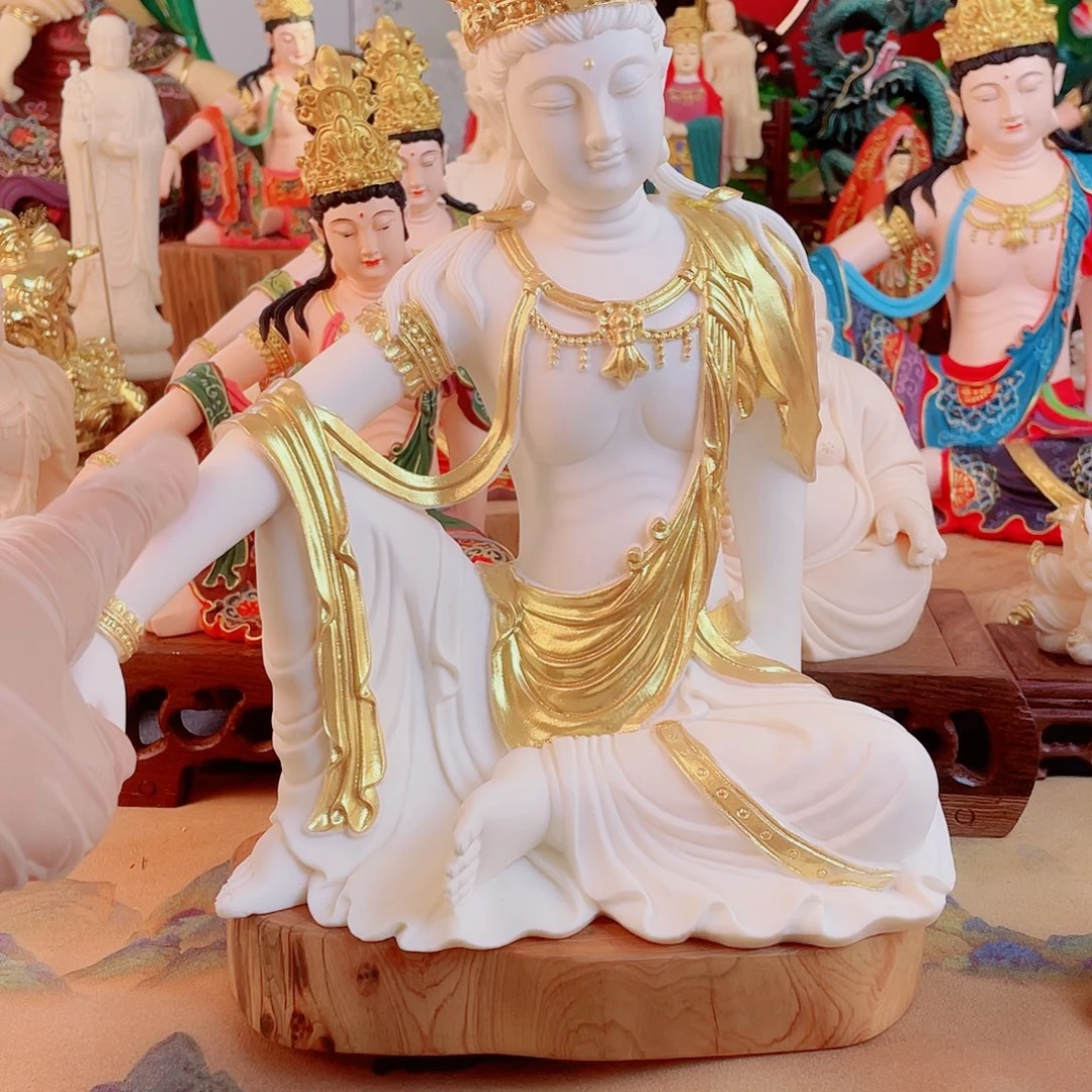 月***店石材自在观音摆件30