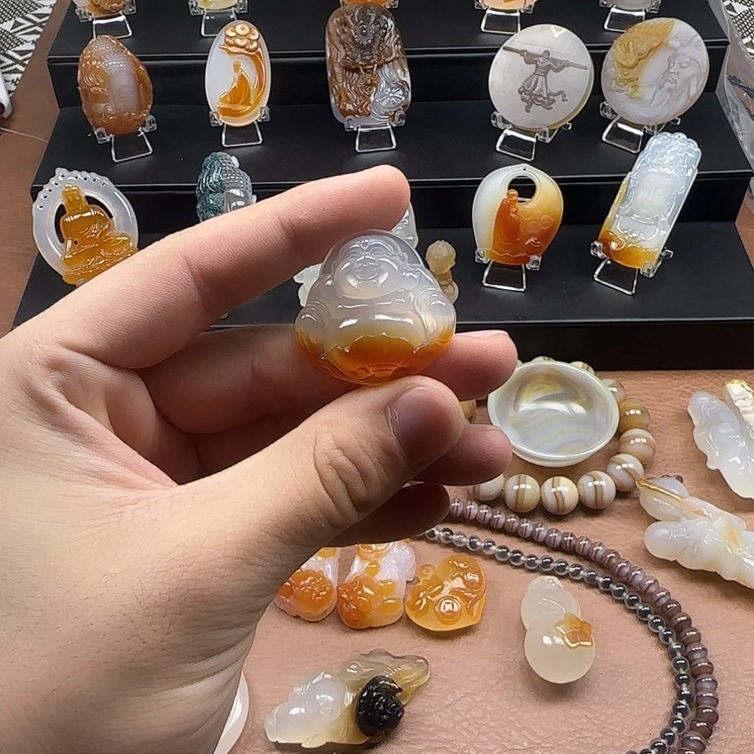 玛瑙/玉髓未镶嵌吊坠(不含链)