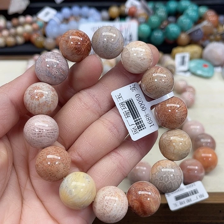 未镶嵌手串硅化珊瑚（珊瑚玉）旺***头181