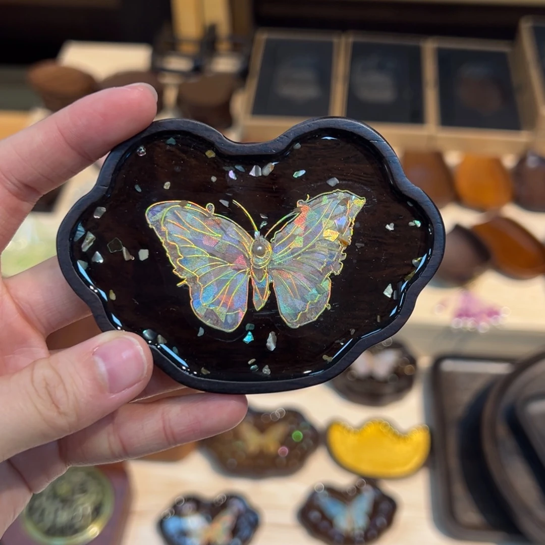 摆件特价蝴蝶杯垫螺钿