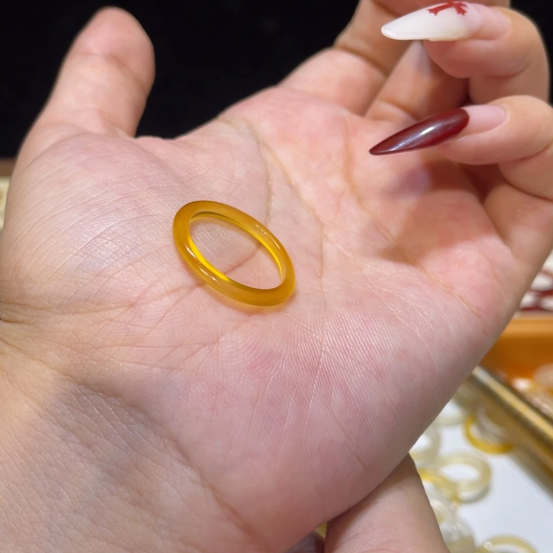 玛瑙/玉髓未镶嵌戒指53号港18