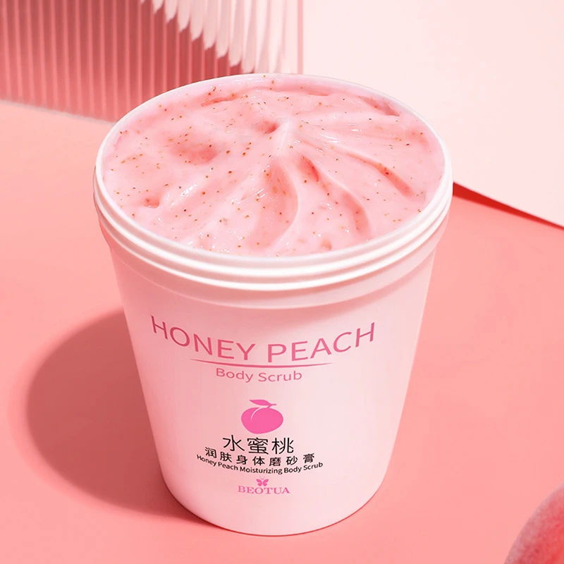 水蜜桃润肤身体磨砂膏全身去角质深层清洁改善粗糙肌肤嫩肤嫩白