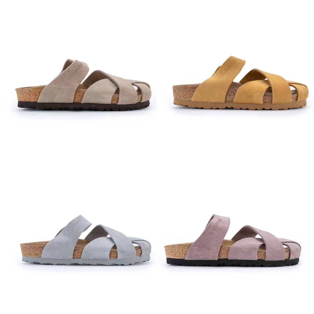 【星悦】罗马凉鞋全牛皮软木勃肯拖鞋2025年新款夏季爆款懒人鞋