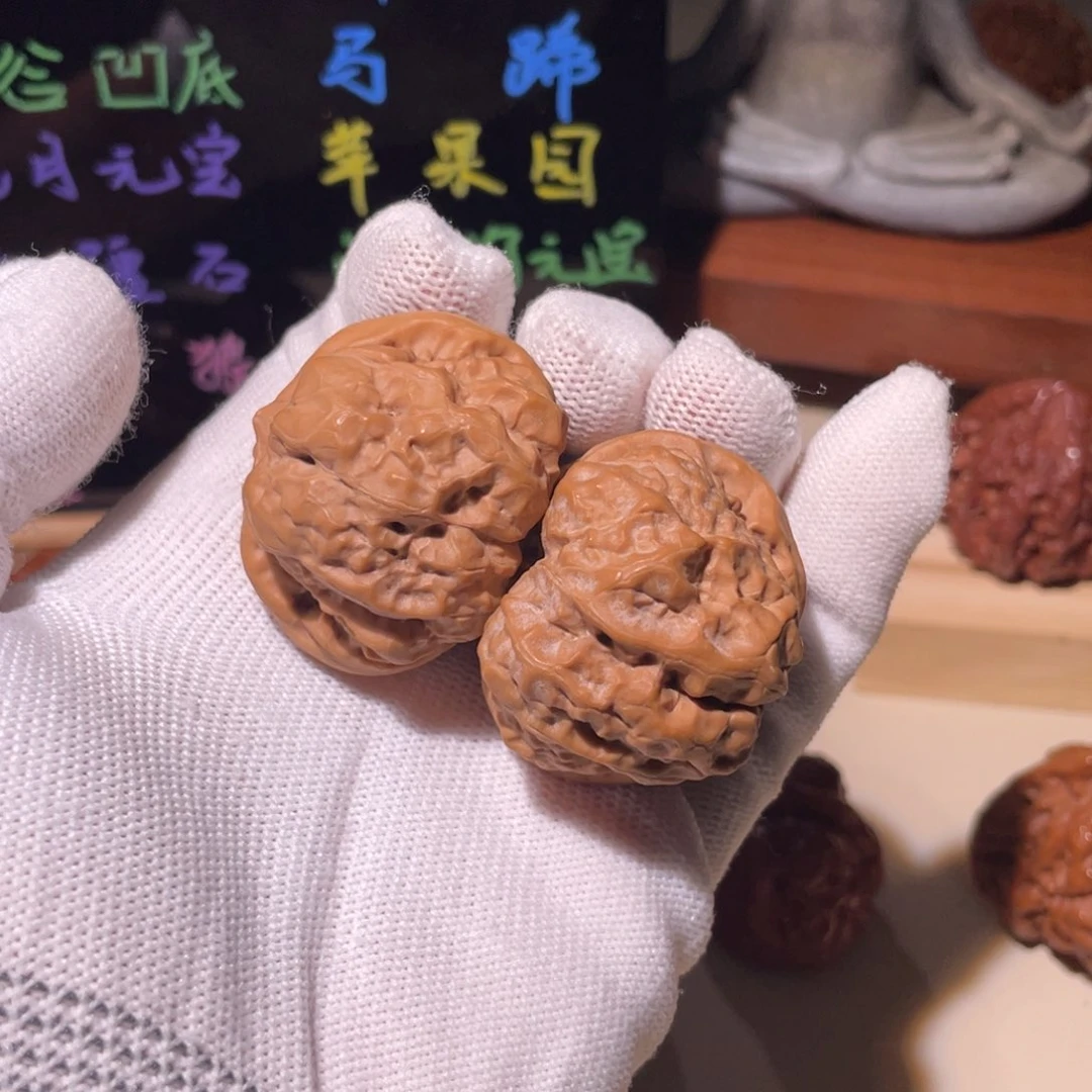 文玩核桃把件蛤蟆头 全35128，4041