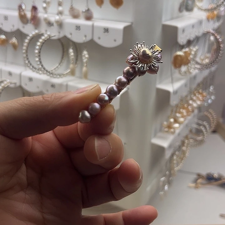 发夹淡水珍珠未镶嵌