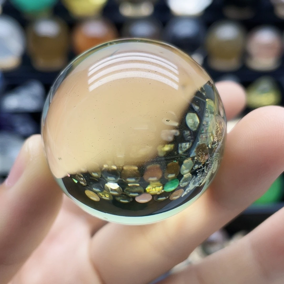 未镶嵌珠宝半成品水晶天然黄水晶41.2mm