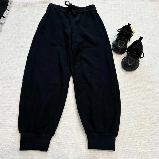 30785高端童装潮牌青少年抓绒针织裤W3