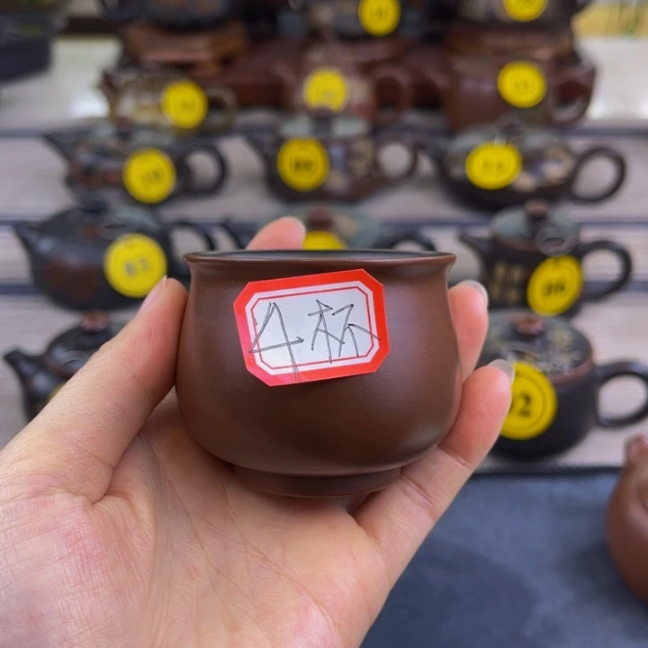 文***文坭兴陶原矿坭料制作四杯无盒