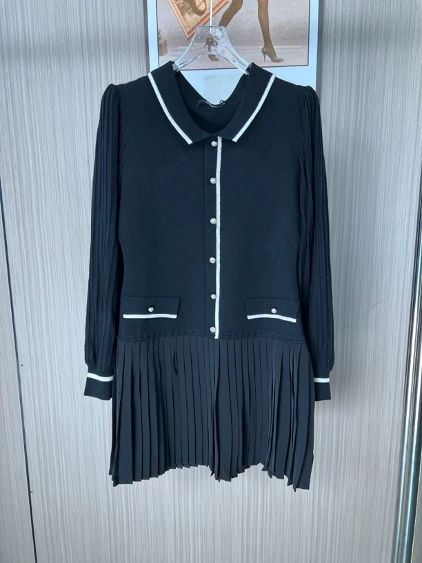 9299品牌撤柜女装FG时尚设计款毛织连衣裙