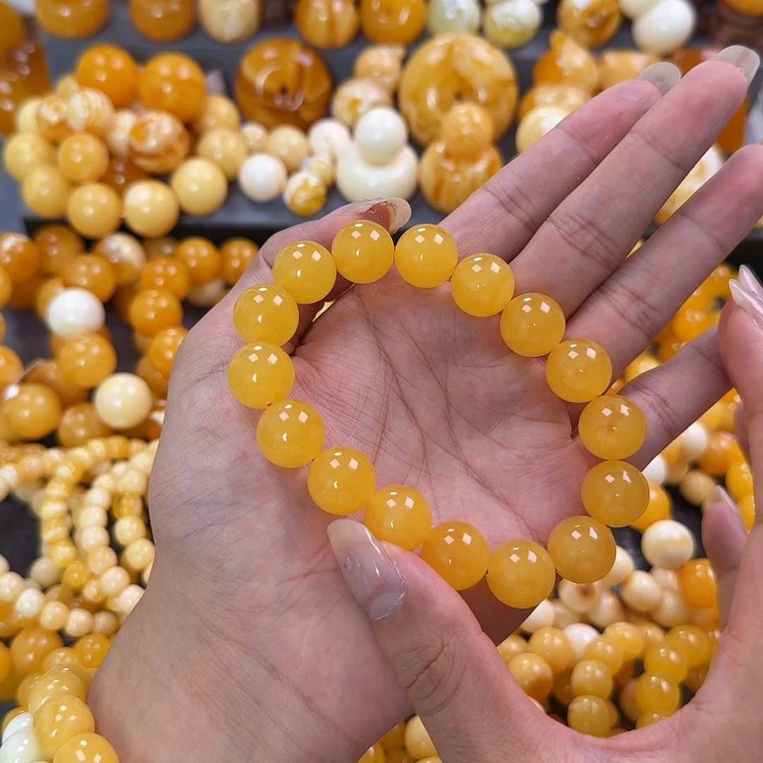 蜜蜡未镶嵌珠宝奇石同料15mm