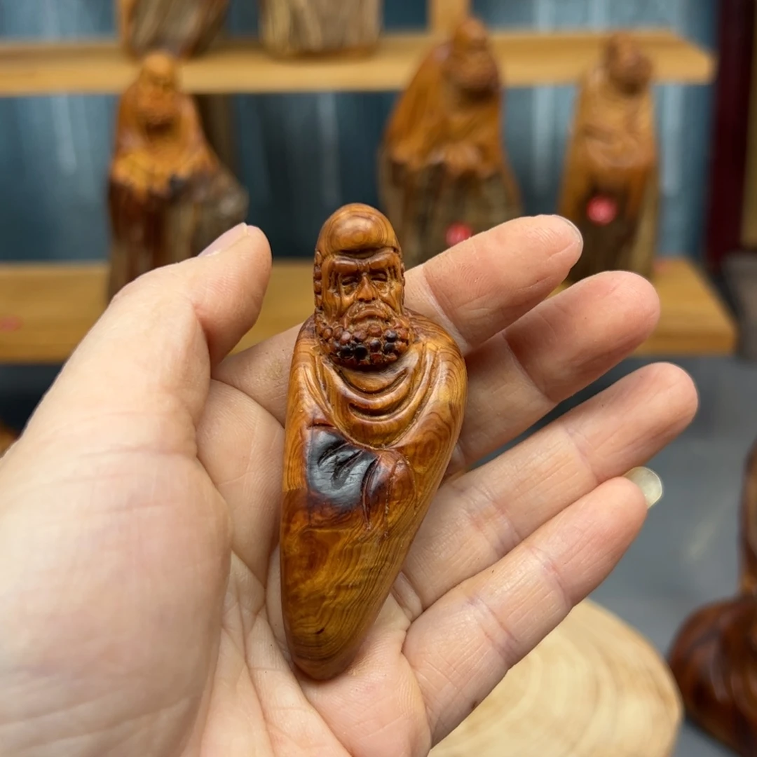 周***木崖柏木摆件手把件