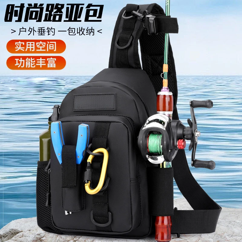 新款防水多功能钓鱼包便携插杆海钓包户外垂钓渔具路亚包