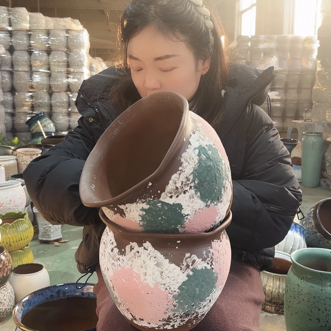 正品两个高18/20红陶